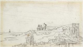 Jan Josefsz. Van Goyen - Three figures on a dyke