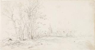 Jan Josefsz. Van Goyen - View Along A Road Towards A Village, With Trees To The Left