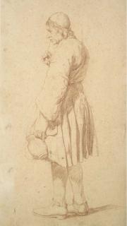 Jan Joseph Horemans Le Vieux - Homme Vu de Profil Vers La Gauche Fumant La Pipe Et Tenant Une Cruche À La Main