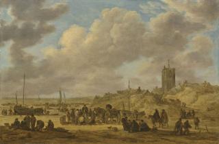 Jan Josephsz. Van Goyen - The beach at Egmond-aan-Zee