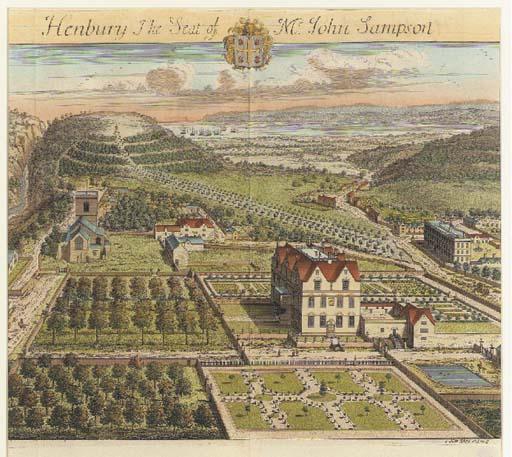 Jan Kip - A group of six views of English Gardens and Estates
