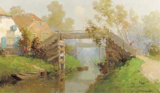 Jan Knikker Jun. - Bridges At Giethoorn