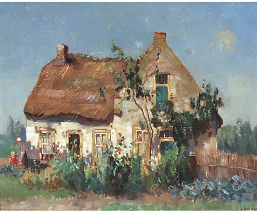 Jan Knikker - A farmhouse in summer