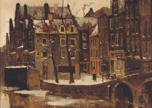Jan Korthals - Grimburgwal in winter, Amsterdam