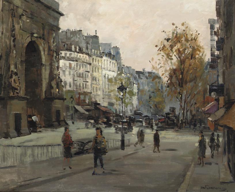 Jan Korthals - Parisian streetscene