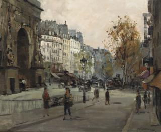 Jan Korthals - Parisian streetscene