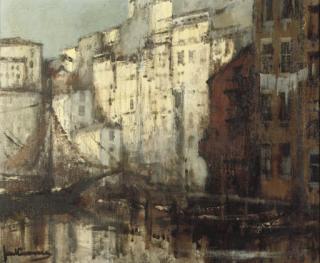 Jan Korthals - South European harbour town