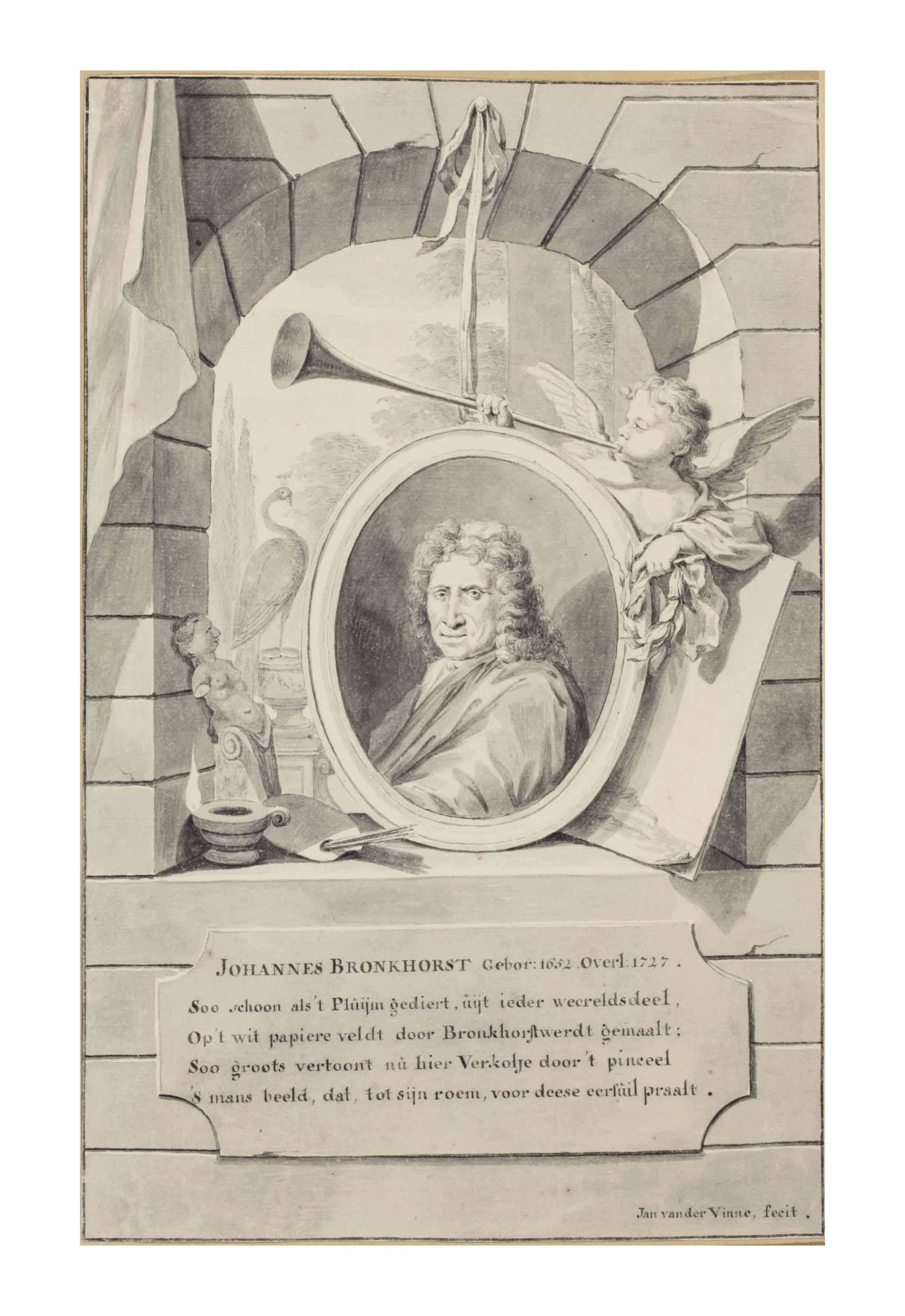 Jan Laurensz. Van Der Vinne - A memorial portrait of Johannes Bronkhorst