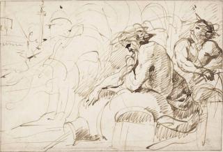 Jan Lievens - Two river gods, probably the Tiber and Nile