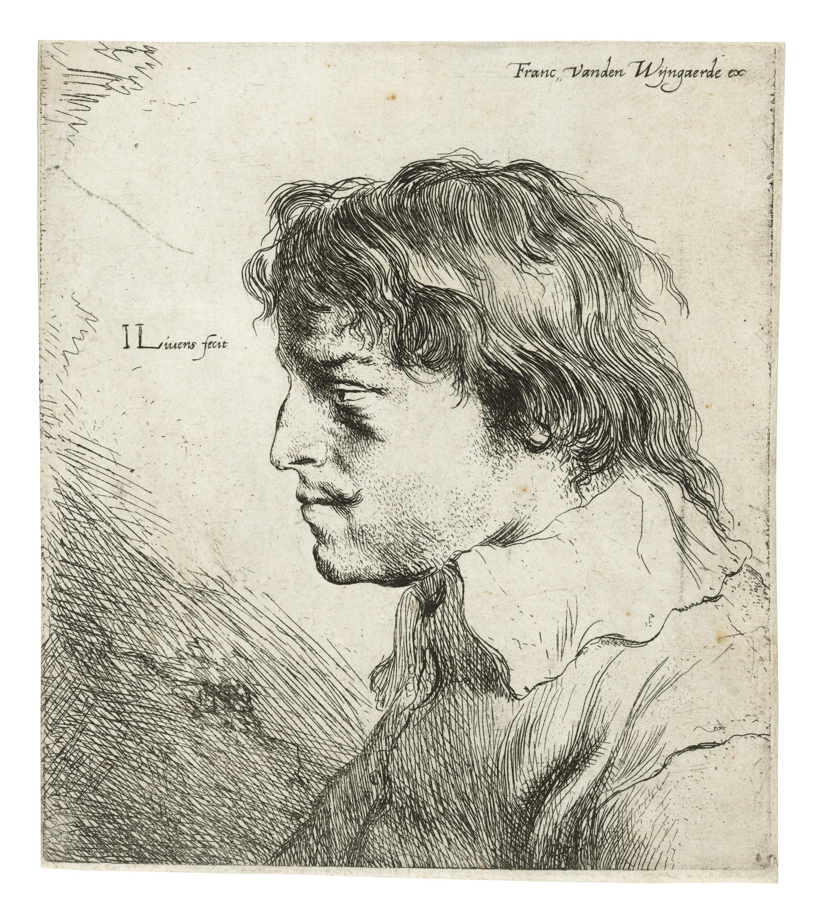 Jan Lievensz - Portrait of a young Man in Profile to the left