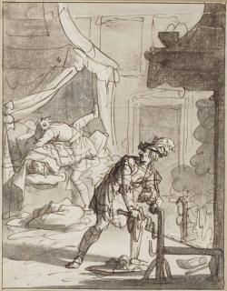 Jan Luyken - A Man Attacked In His Bed