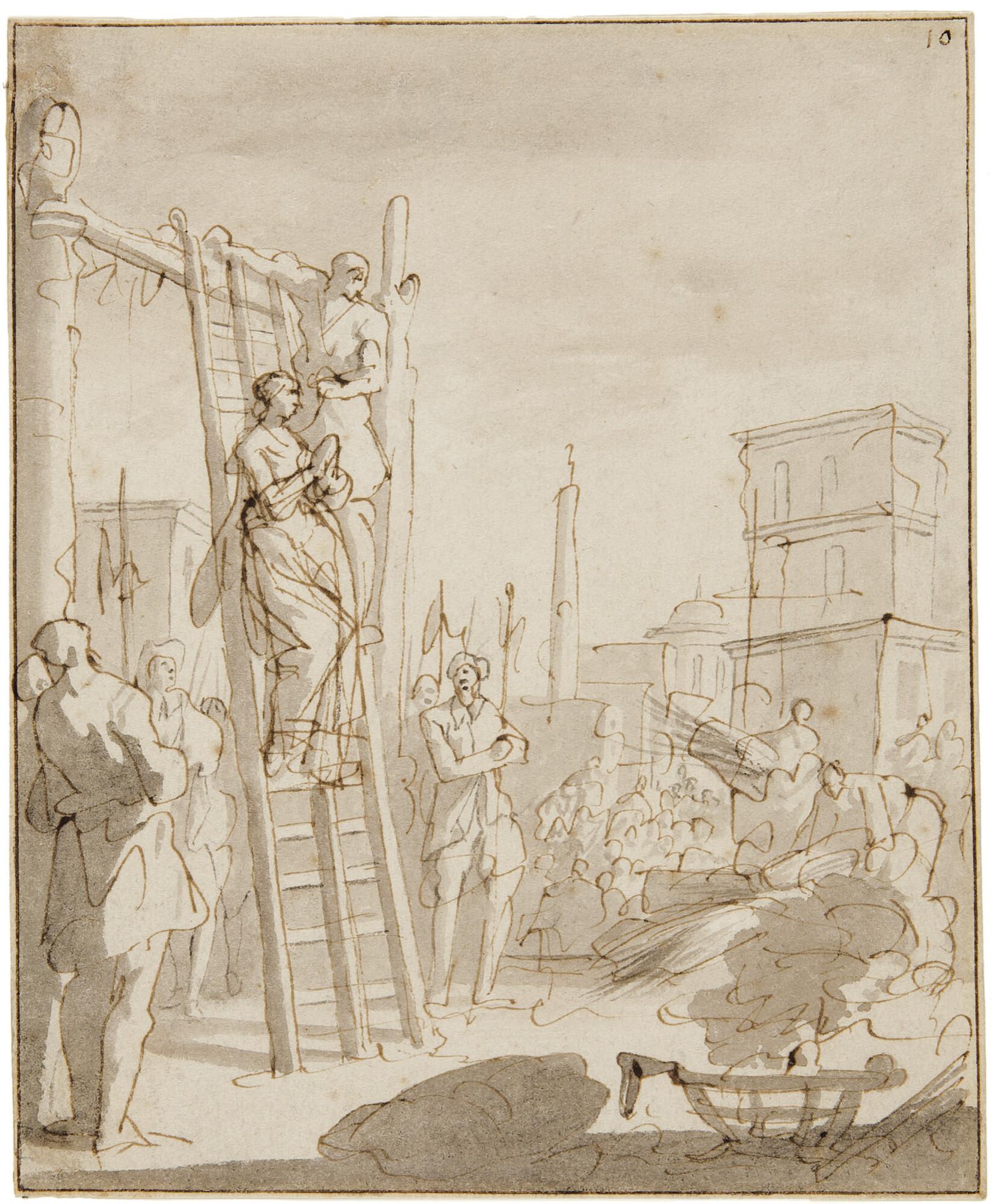 Jan Luyken - Martyrium einer Heiligen.