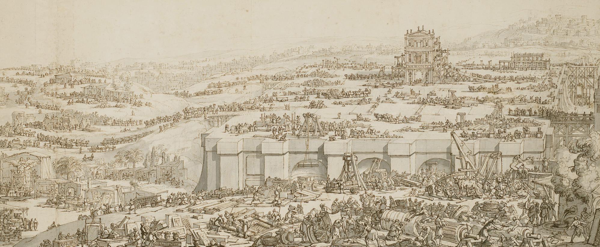 Jan Luyken - The construction of Solomon\'s temple