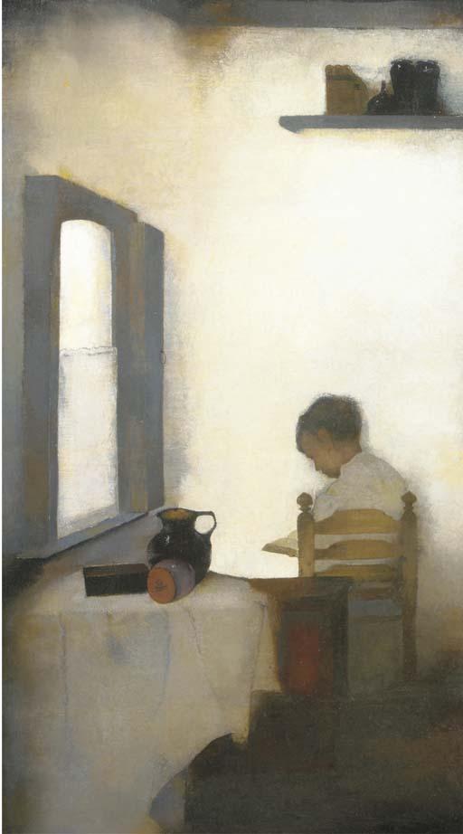 Jan Mankes - Boy in an interior