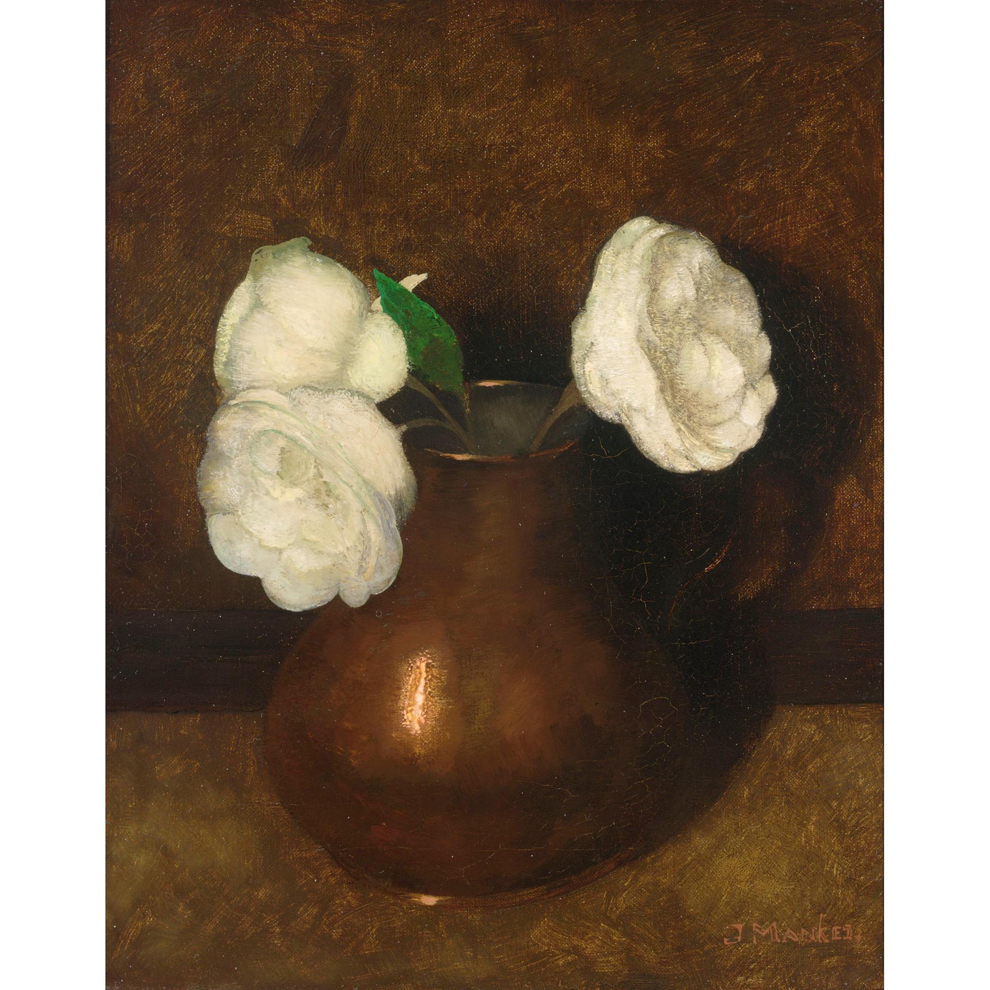 Jan Mankes - Koper Kannetje Met Rozen