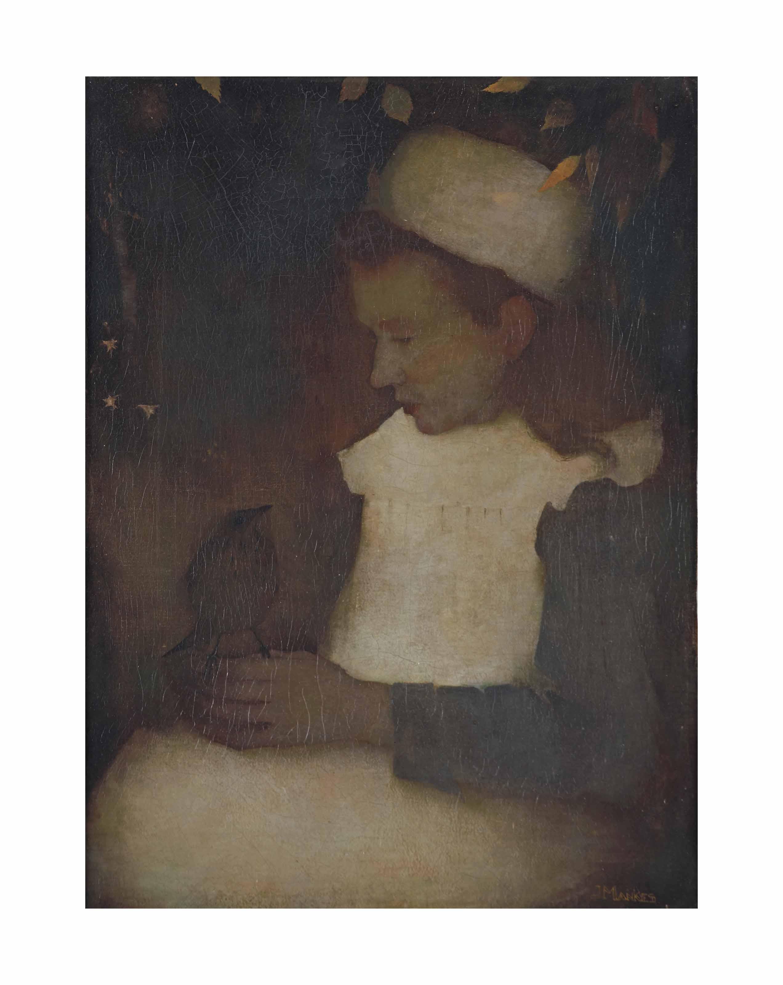 Jan Mankes - Meisje met lijster