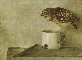 Jan Mankes - Steenuiltje op een beker