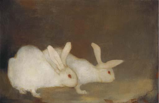 Jan Mankes - Twee Konijntjes - Two Rabbits