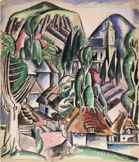 Jan Matulka - Bohemian Village