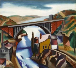 Jan Matulka - Bridge over Blue Factory