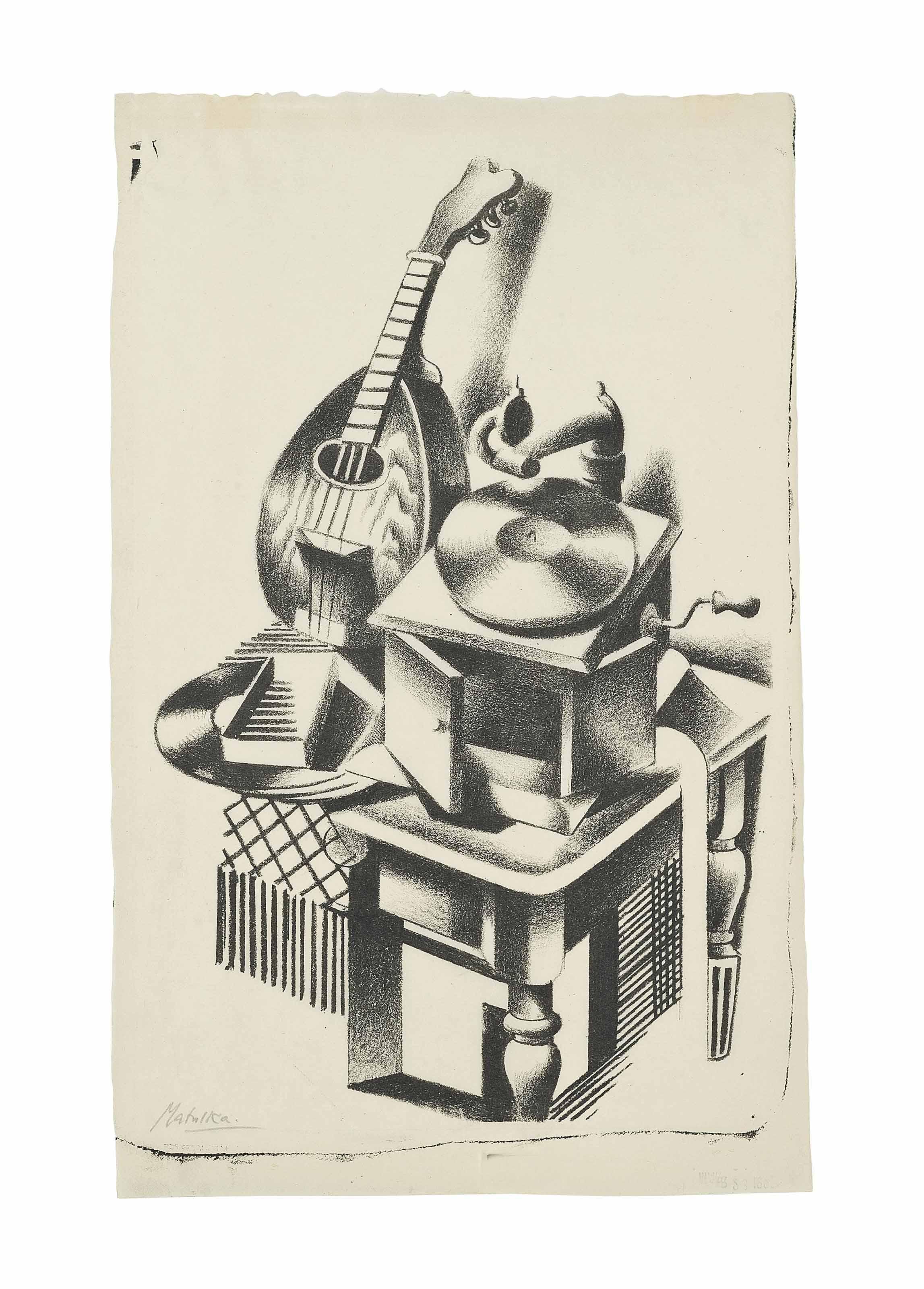 Jan Matulka - Still Life with Phonograph