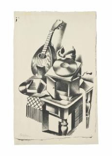 Jan Matulka - Still Life with Phonograph