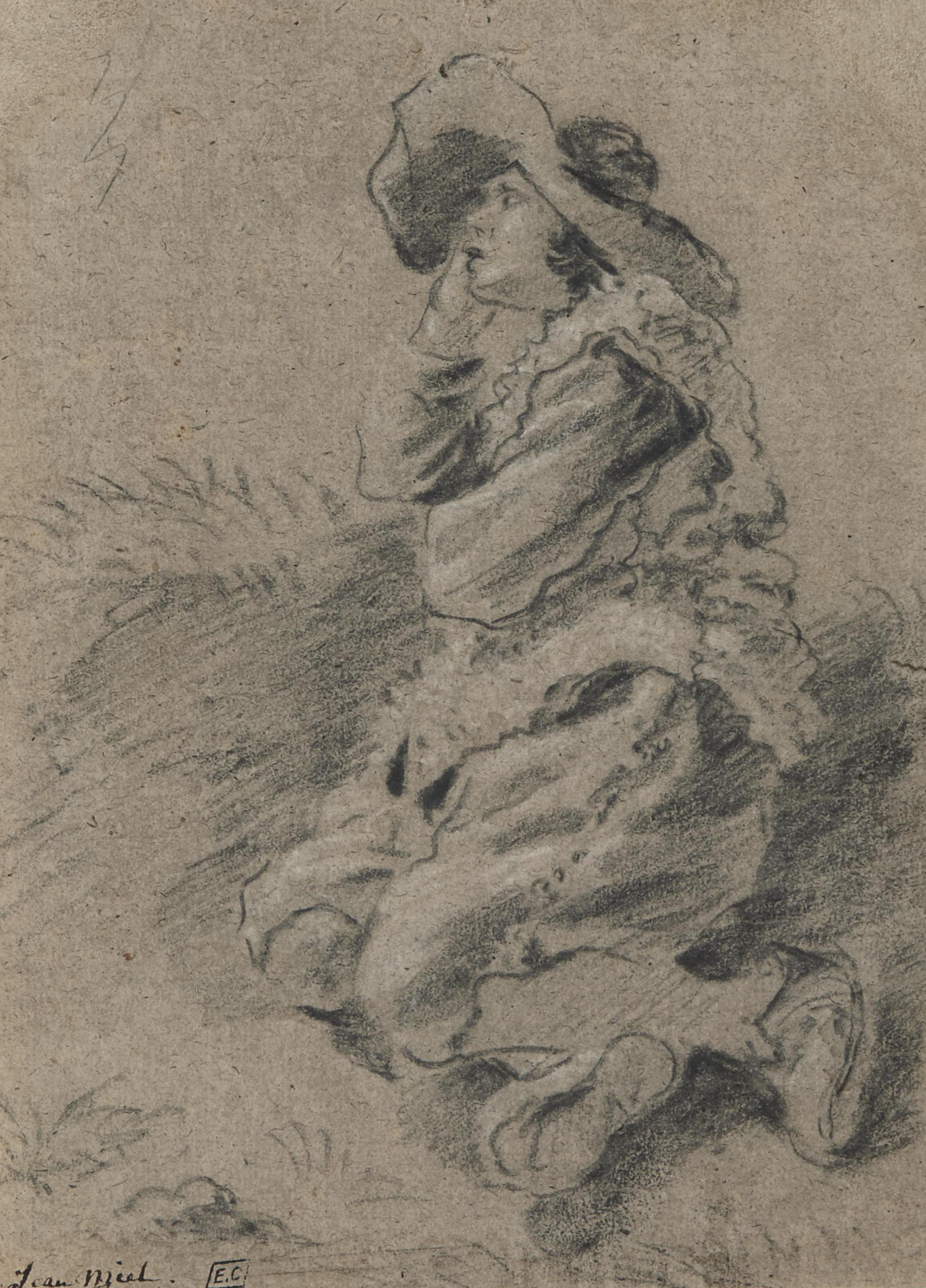 Jan Miel - Homme Au Chapeau Assis