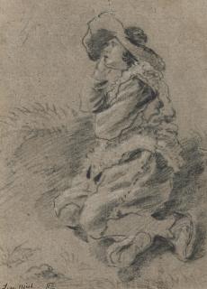 Jan Miel - Homme Au Chapeau Assis