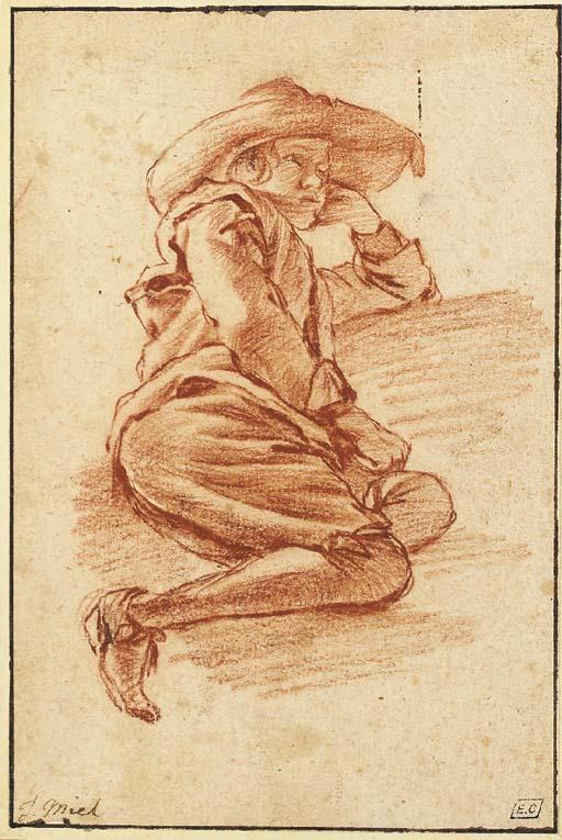 Jan Miel - Jeune garçon allongé