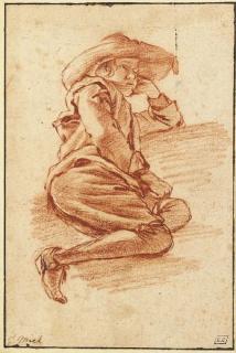 Jan Miel - Jeune garçon allongé