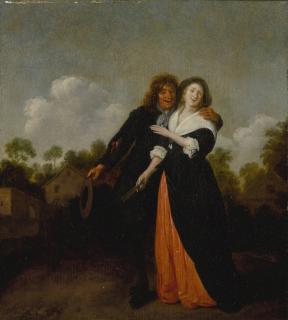 Jan Miense Molenaer - A Happy Couple In A Landscape