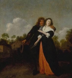 Jan Miense Molenaer - A Happy Couple In A Landscape