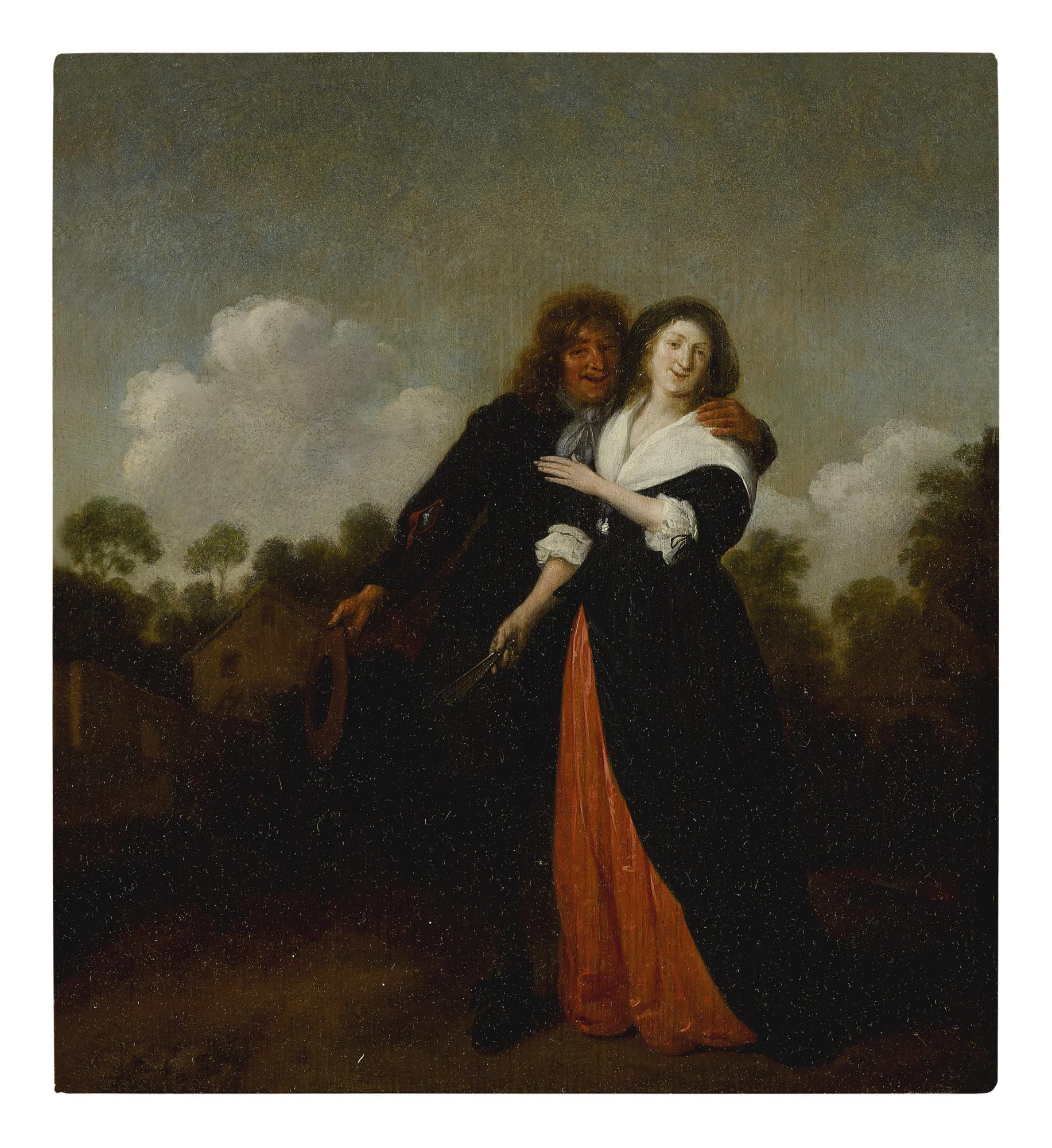 Jan Miense Molenaer - A Happy Couple In A Landscape
