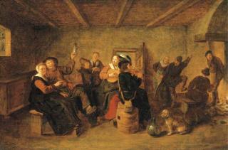 Jan Miense Molenaer - Peasants drinking and making music in a tavern