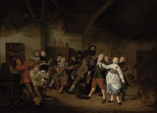 Jan Miense Molenaer - Peasants making merry in a tavern