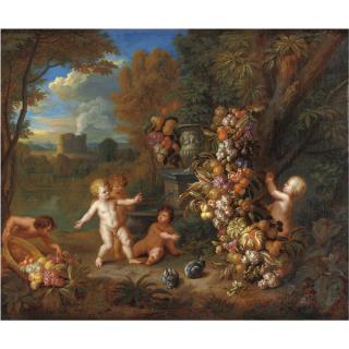 Jan Pauwel Gillemans, Il Giovane - Trionfo Di Frutta Con Putti