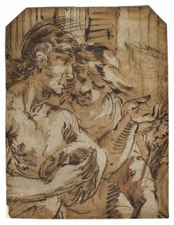 Jan Philipsz. Van Bouckhorst - Two figures in conversation