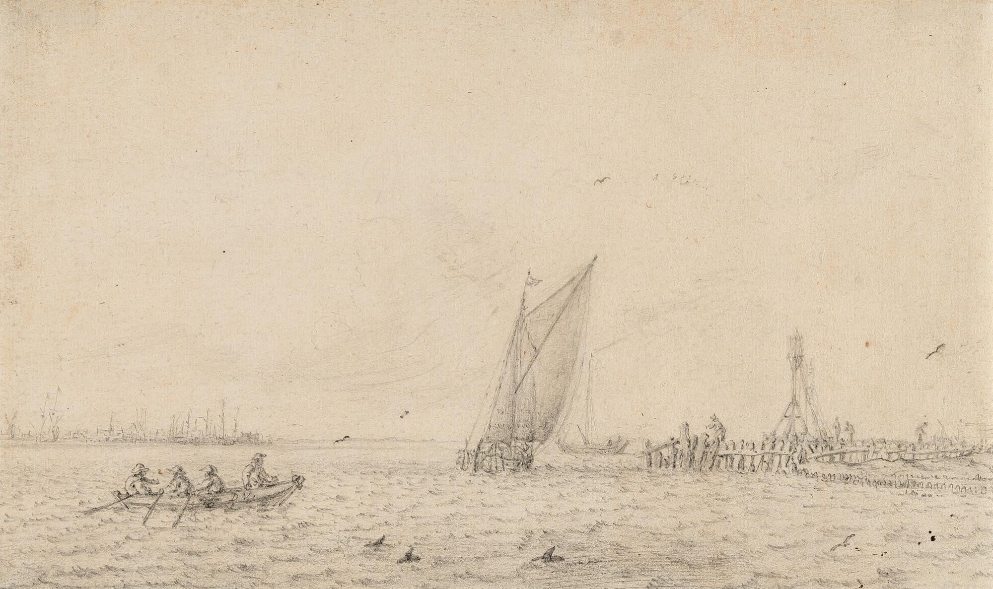 Jan Porcellis - Schiffe auf ruhiger See