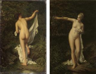 Jan Portielje - Une nue avant le bain; et une nue après le bain