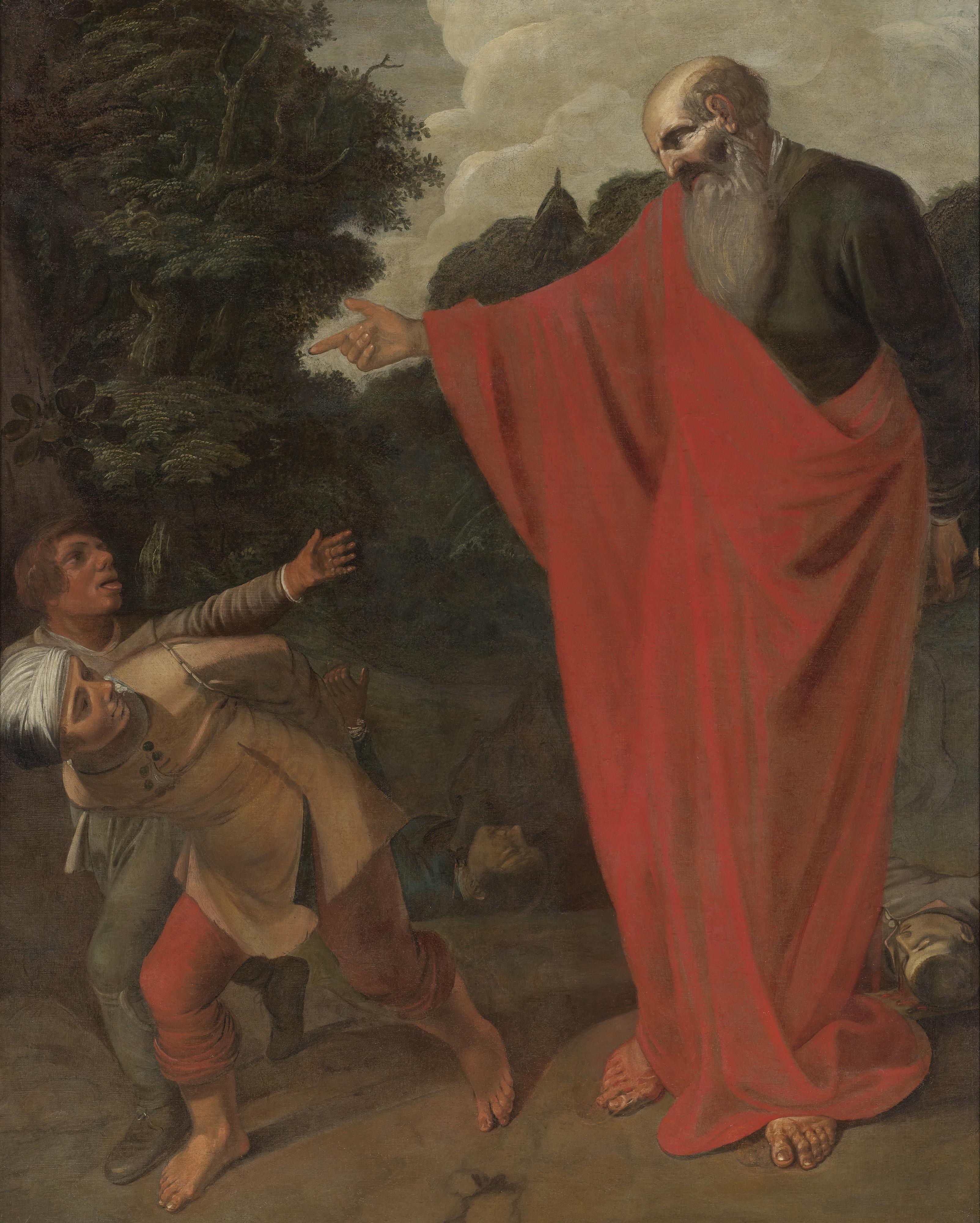 Jan Pynas - Mythological Figure In A Landscape