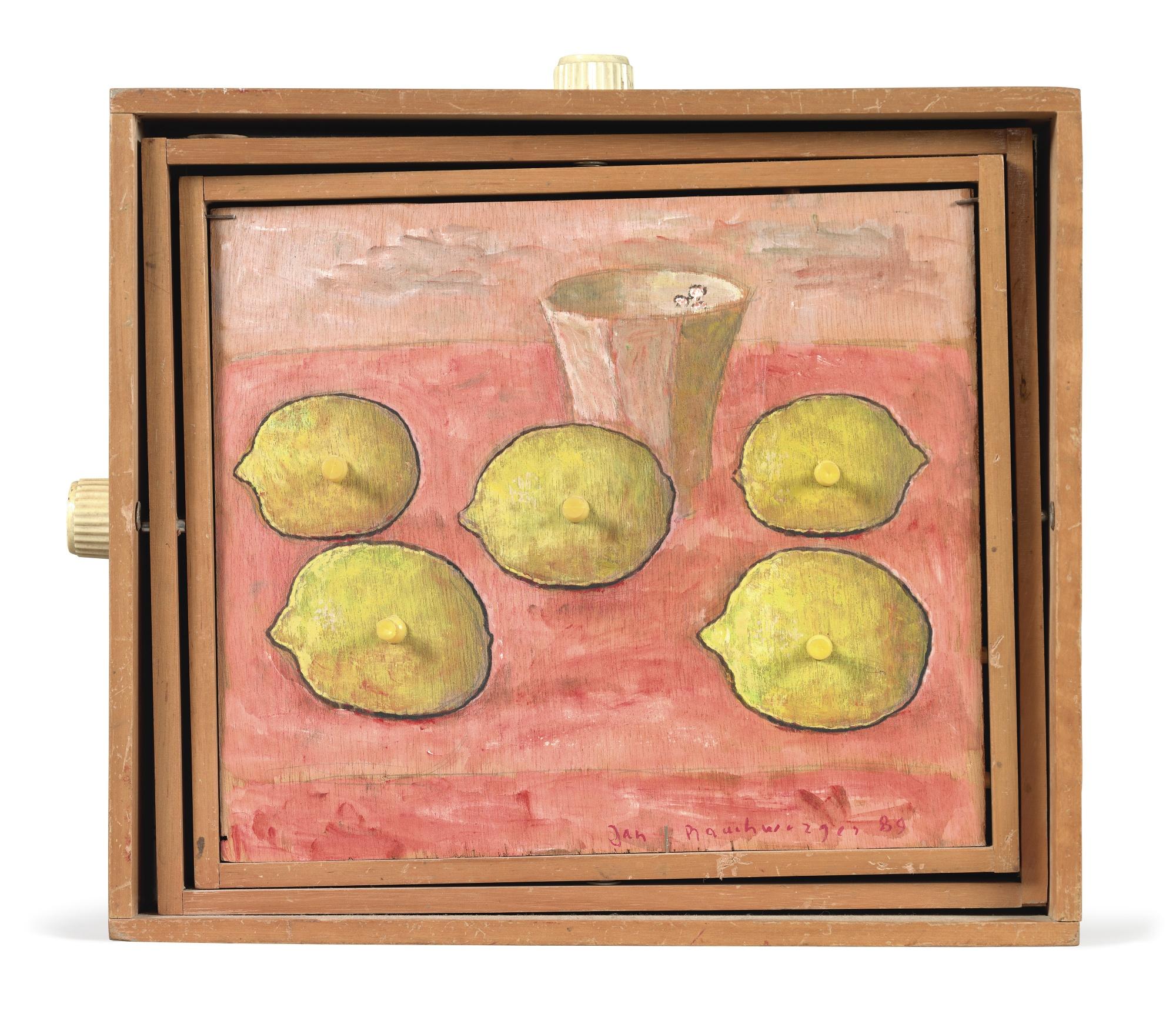 Jan Rauchwerger - Game Box With Lemons And Push Pins