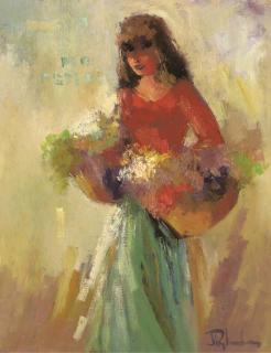 Jan Rijlaarsdam - A flower girl