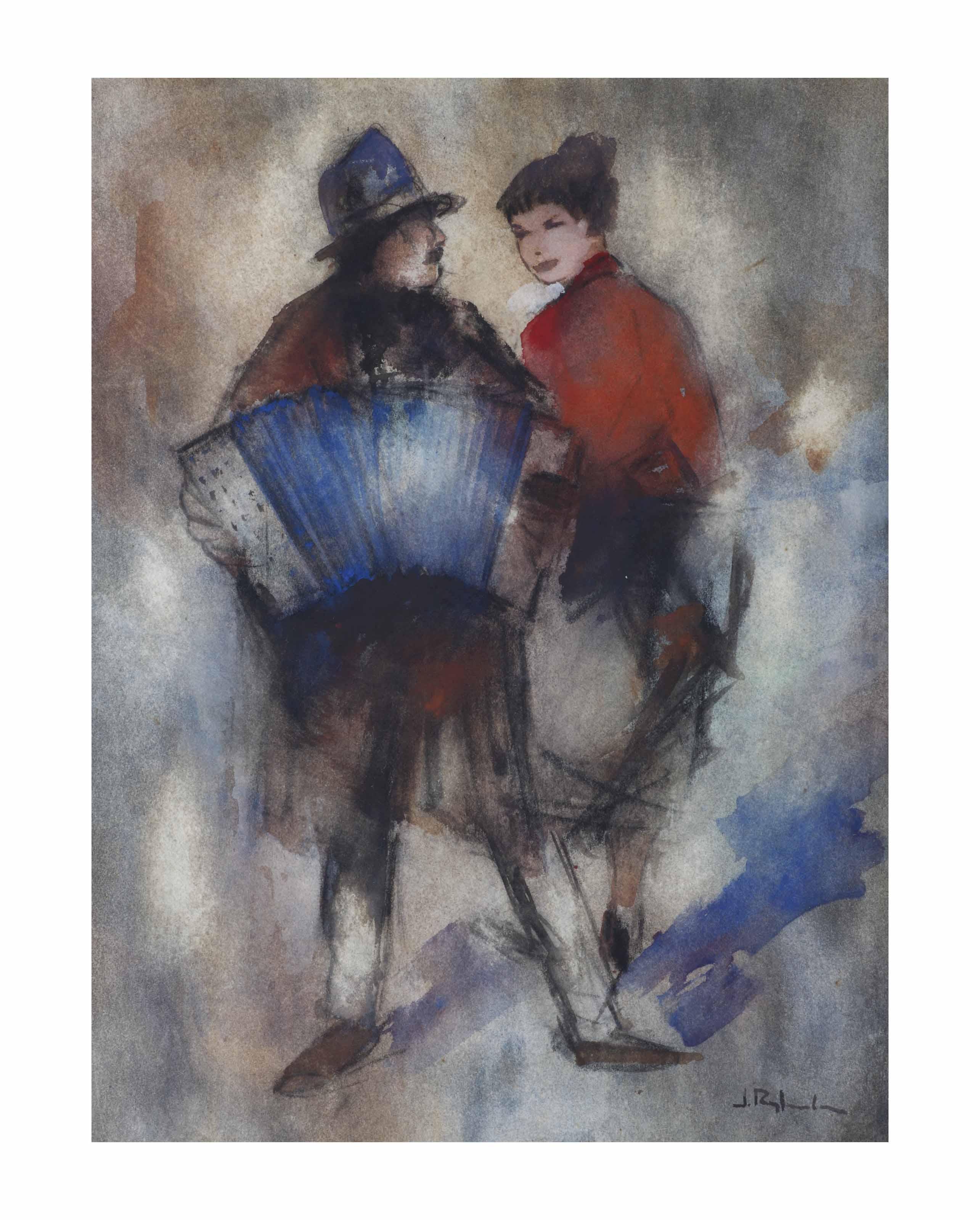 Jan Rijlaarsdam - Accordion player with elegant lady