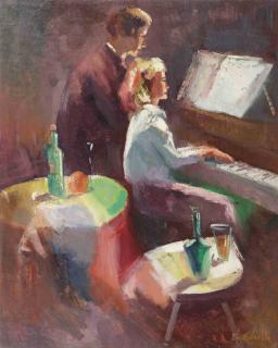 Jan Rijlaarsdam - Playing the piano at night