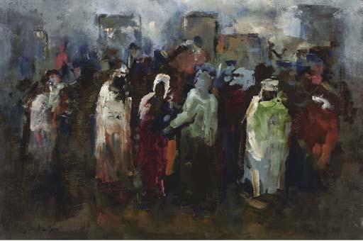Jan Rijlaarsdam - Street scene in North Africa