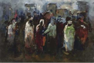 Jan Rijlaarsdam - Street scene in North Africa