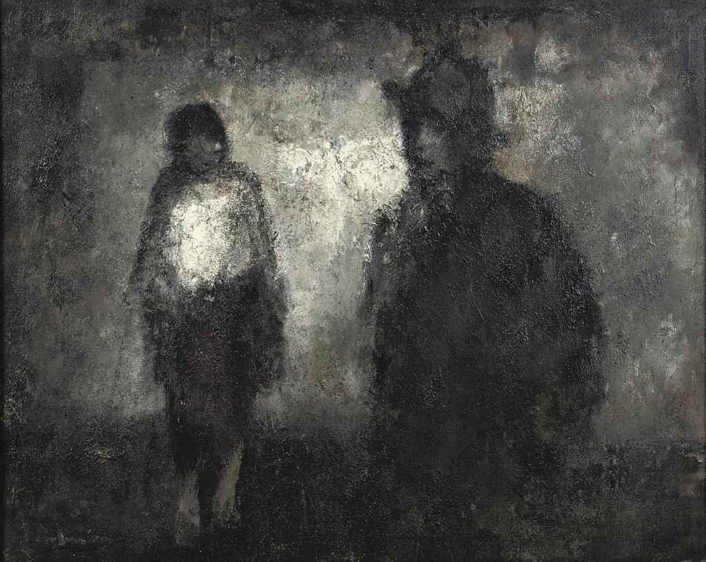 Jan Rijlaarsdam - Two figures in the dark