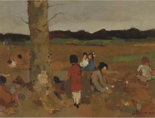 Jan Rijlaarsdam - Women and children in the park