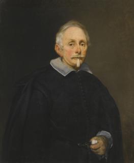 Jan Roos - Portrait Of A Man, Half Length, Wearing A Black Shirt