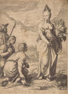 Jan Saenredam - Ceres, von den Landleuten verehrt.